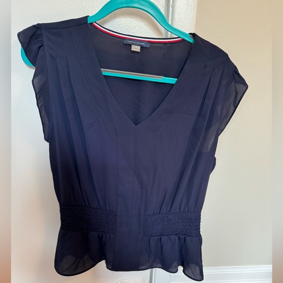 Tommy Hilfiger Deep Blue Women's Blouse - Picture 1 of 5